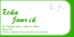 reka jamrik business card
