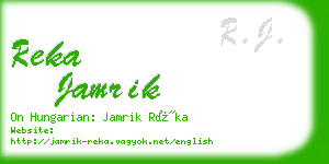 reka jamrik business card